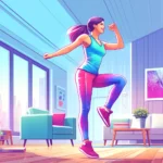 Women working out at home